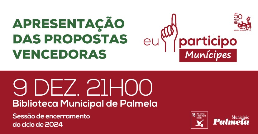 “Eu Participo Munícipes” 2024: conheça as propostas vencedoras a 9 dezembro!