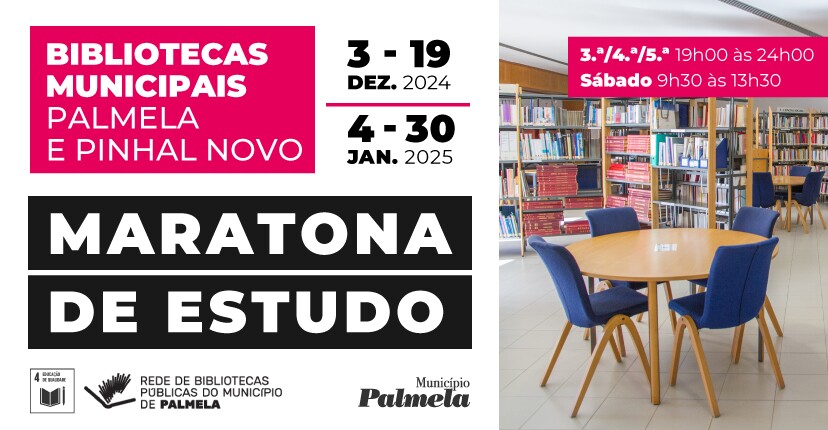 “Maratona de Estudo” nas Bibliotecas Municipais em dezembro e janeiro