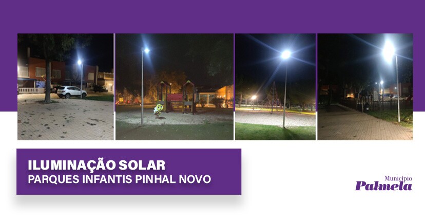 Iluminação solar nos parques infantis de Pinhal Novo