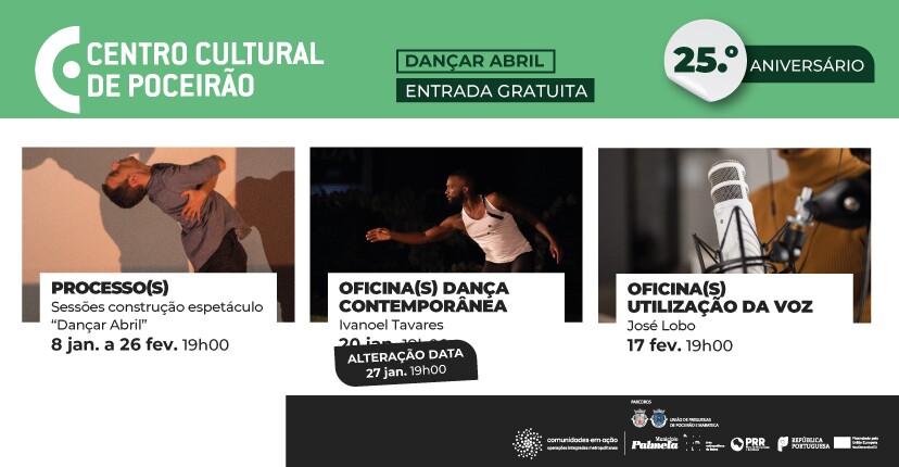 “Oficina(s)” Dança Contemporânea: alteração de data - 27 janeiro