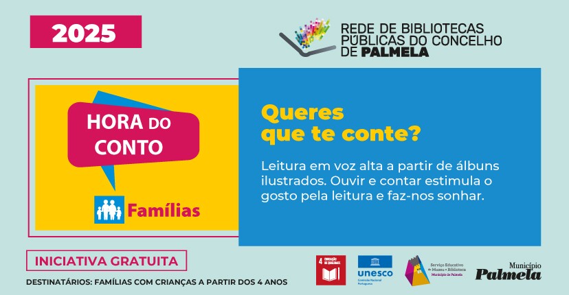 Em janeiro e fevereiro há “Hora do Conto Famílias” nas Bibliotecas Municipais!