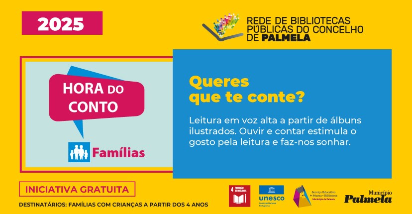 “Hora do Conto Famílias”: conheça aqui as datas de março e abril!
