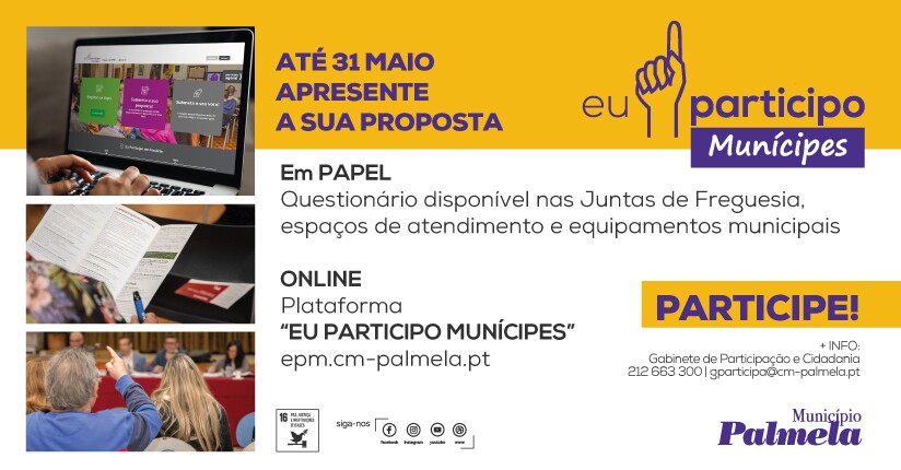 “Eu Participo Munícipes” 2025: período de apresentação de propostas até 31 maio