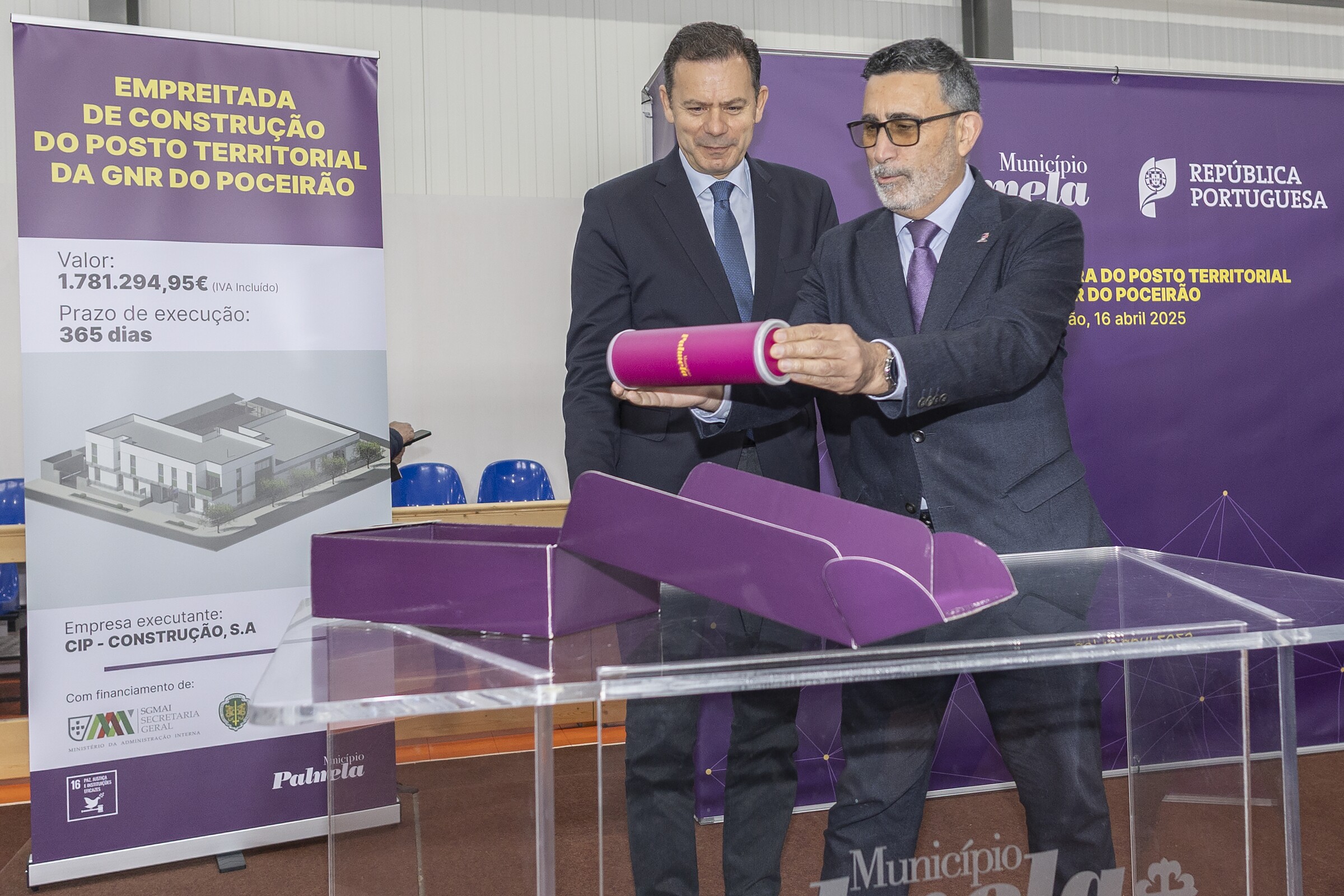 Lançamento da 1.ª pedra do novo Posto da GNR de Poceirão - Um ano de obra
