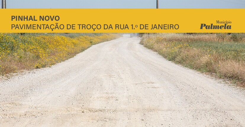 Pavimentação de troço da Rua 1.º de Janeiro/Pinhal Novo em concurso
