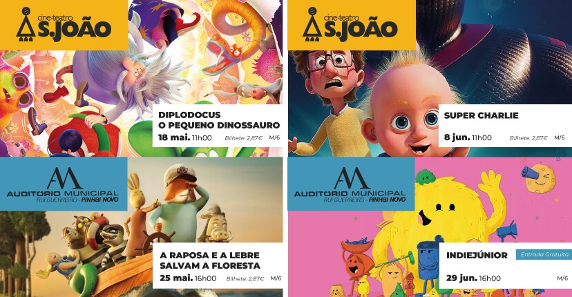 Cinema Infantil maio/junho: novos filmes para conhecer em Palmela e Pinhal Novo
