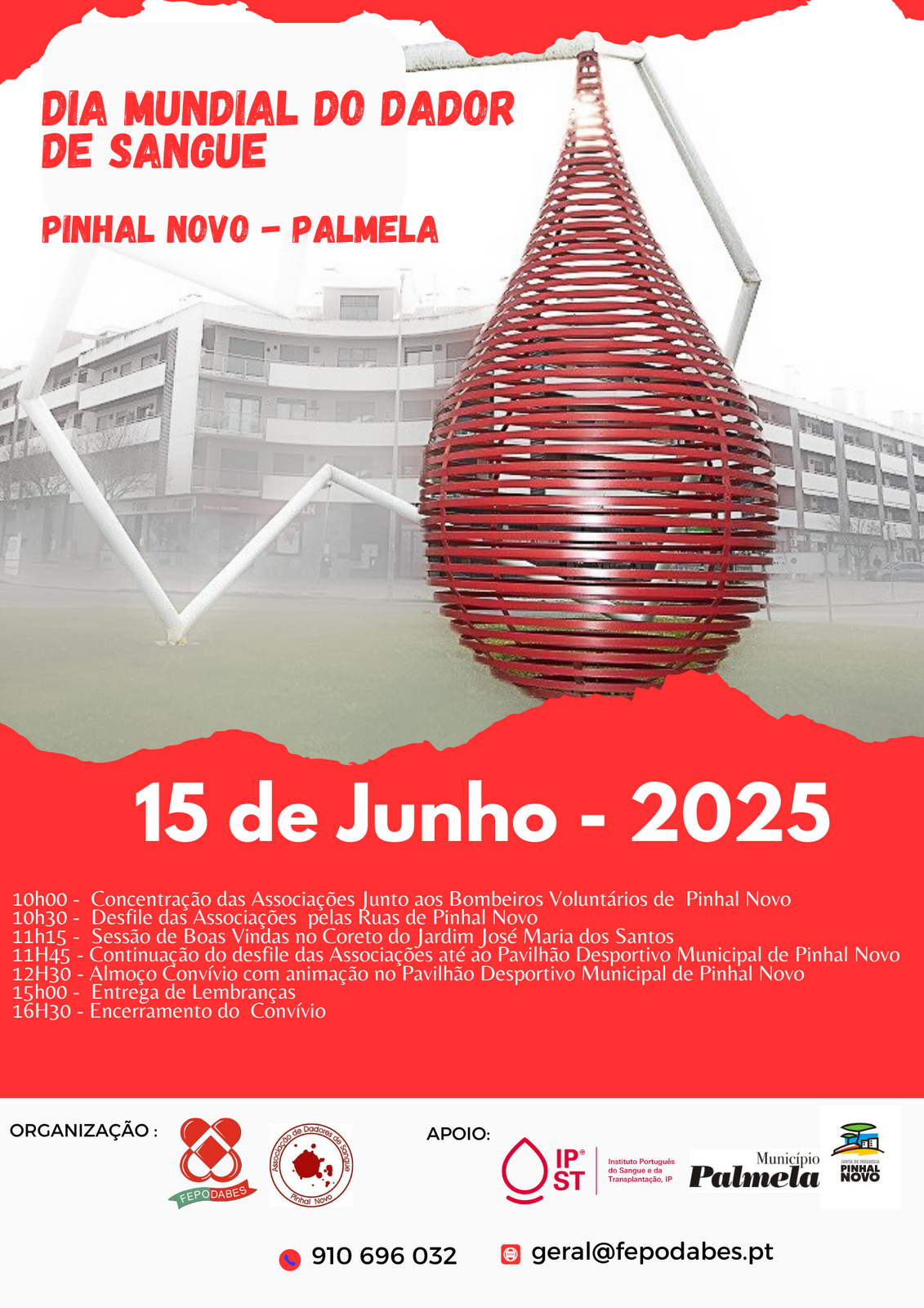 Dia Mundial do Dador de Sangue comemorado em Pinhal Novo – 15 junho