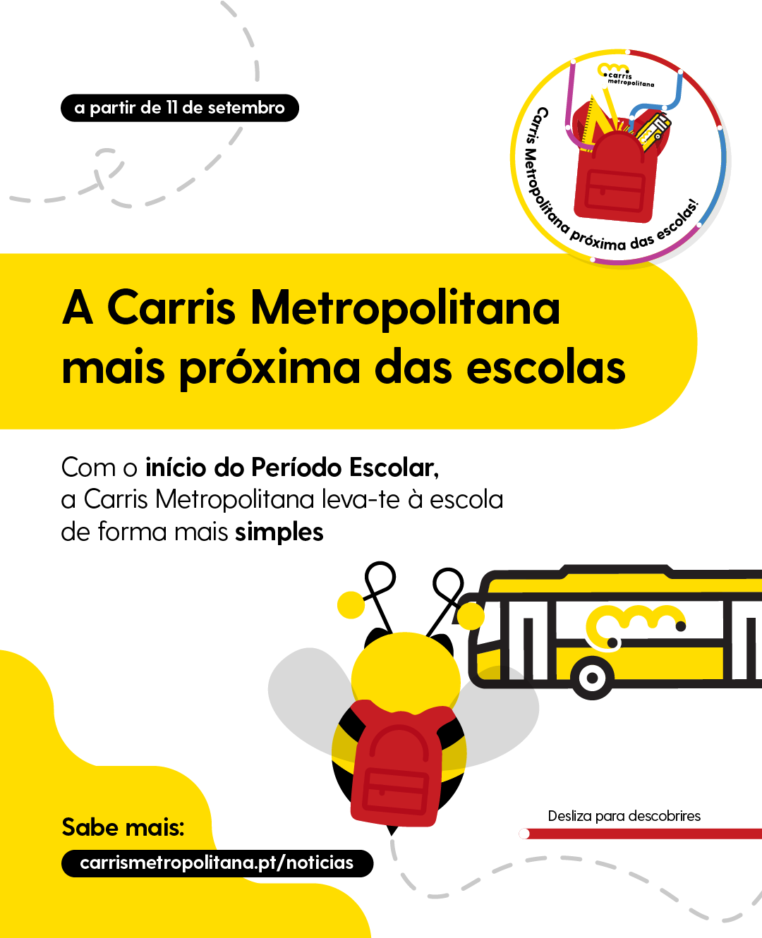 Regresso às aulas: Consulte a plataforma Escolas da Carris Metropolitana