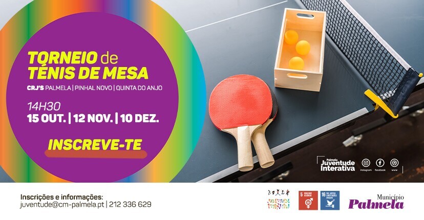 Inscreve-te nos Torneios de Ténis de Mesa dos CRJ’s!