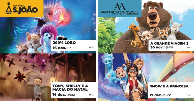 Cinema Infantil em novembro/dezembro – veja aqui as propostas!