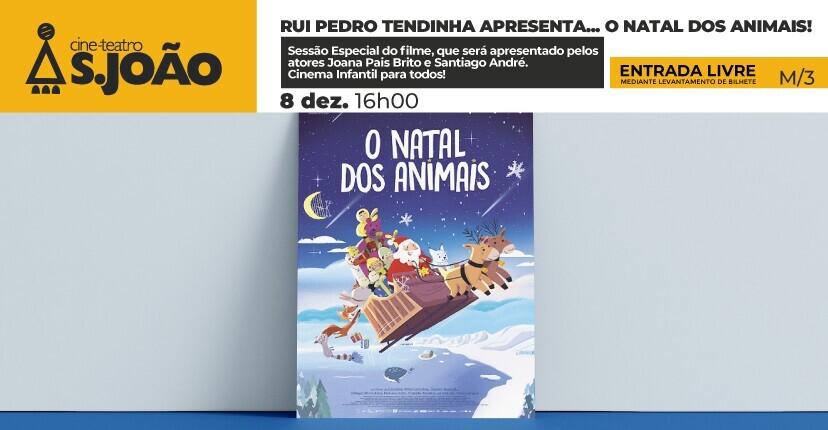 “Rui Pedro Tendinha Apresenta” Cinema Infantil para todas/os – 8 dez.