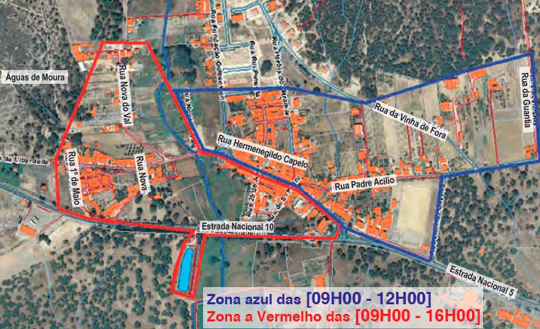 Interrupção do abastecimento de água em Águas de Moura no dia 27 de janeiro