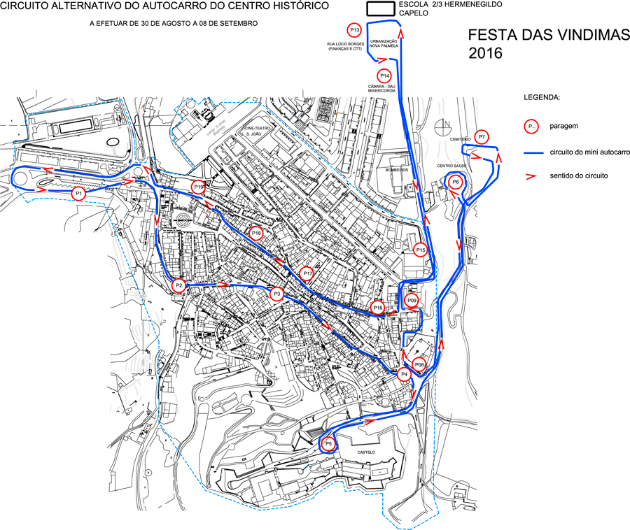 Alteração ao percurso do mini autocarro do Centro Histórico na Festa das Vindimas