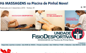 Piscina de Pinhal Novo com serviço de massagens 