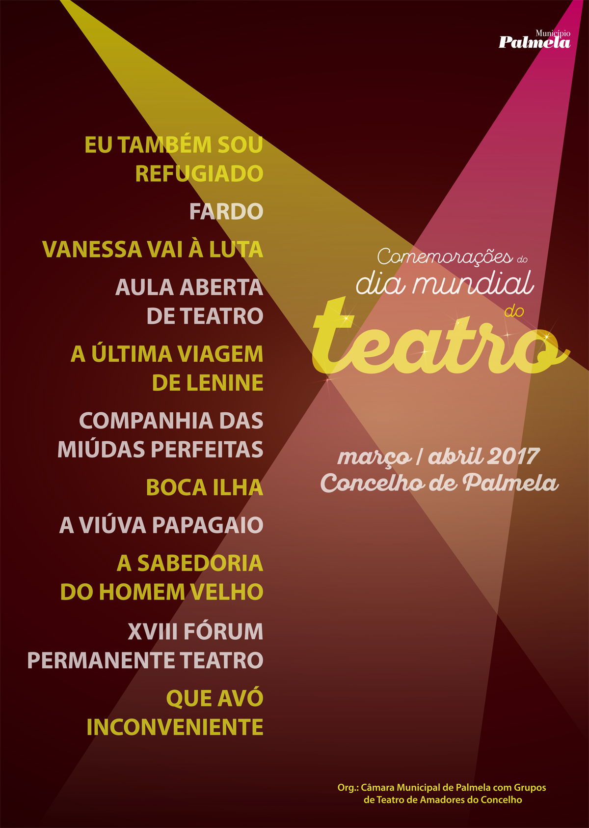 Município de Palmela e Grupos de Teatro de Amadores assinalam Dia Mundial do Teatro