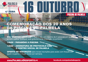 Venha comemorar os 20 anos da Piscina de Palmela 