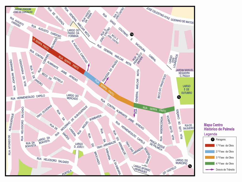 Requalificação da Rua Serpa Pinto, em Palmela: Trabalhos da 2.ª fase iniciam dia 29 de janeiro