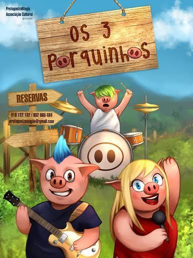 Musical infantil “Os 3 Porquinhos” sobe ao palco do Cine-teatro S. João