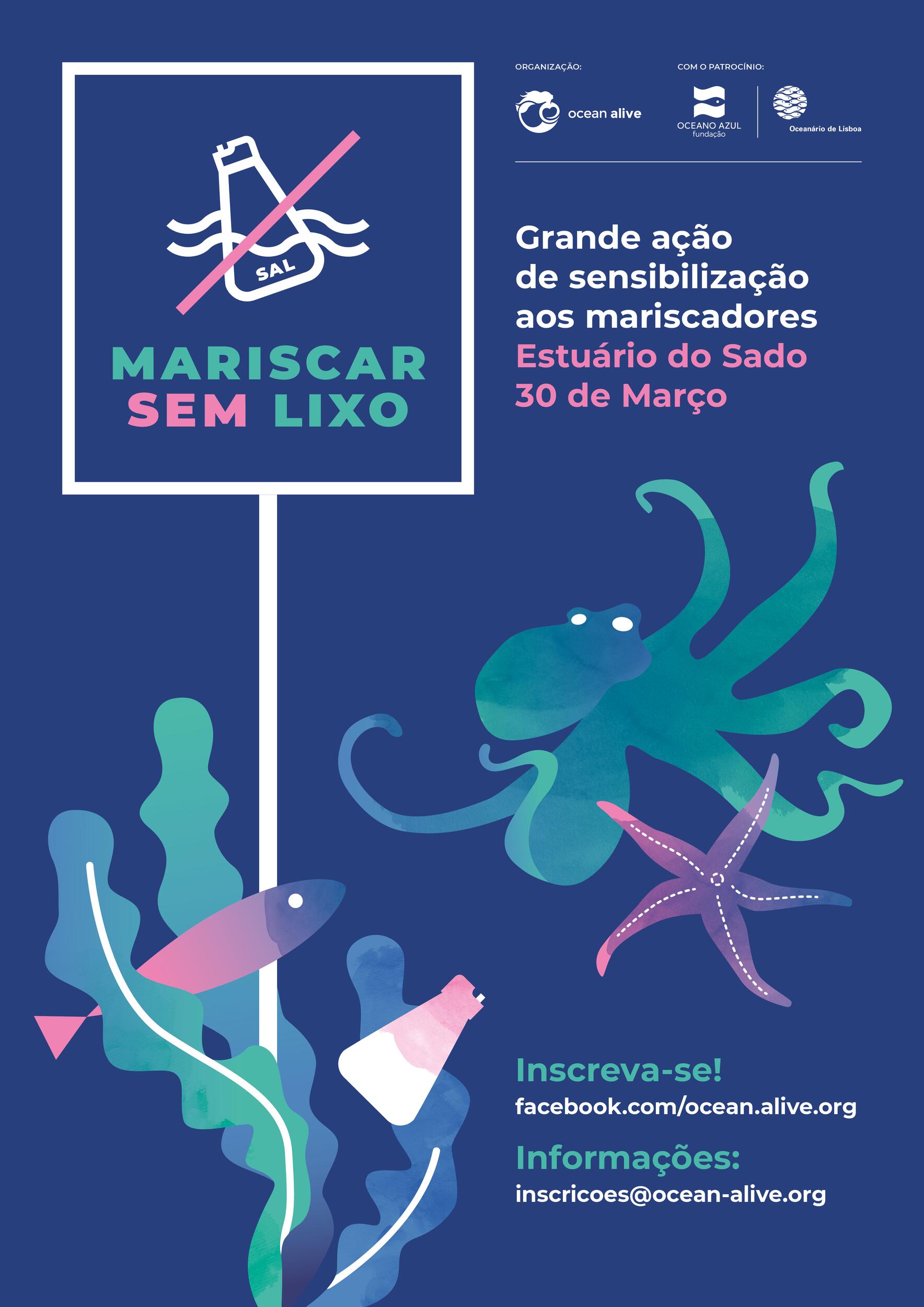 Palmela apoia Campanha Mariscar SEM Lixo, a 30 de março, no Estuário do Sado