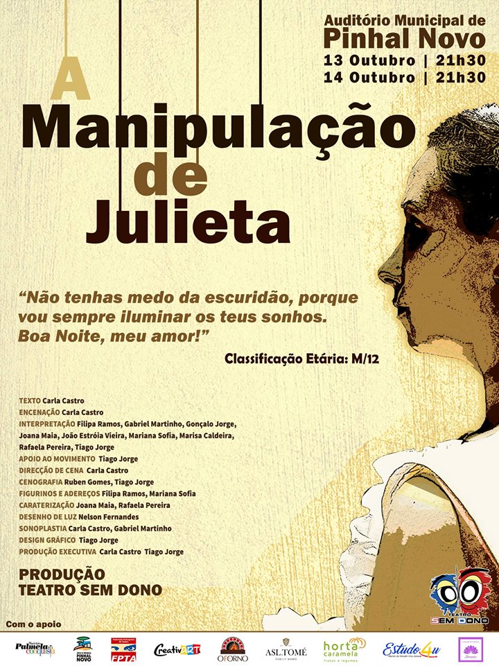 Teatro Sem Dono apresenta “A Manipulação de Julieta” no Auditório Municipal de Pinhal Novo 