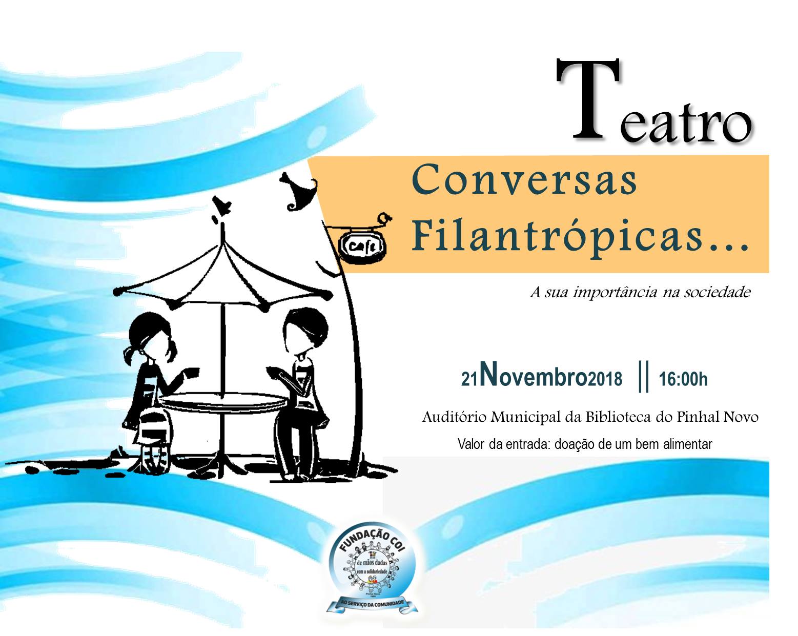 Auditório Municipal de Pinhal Novo recebe Teatro Solidário 