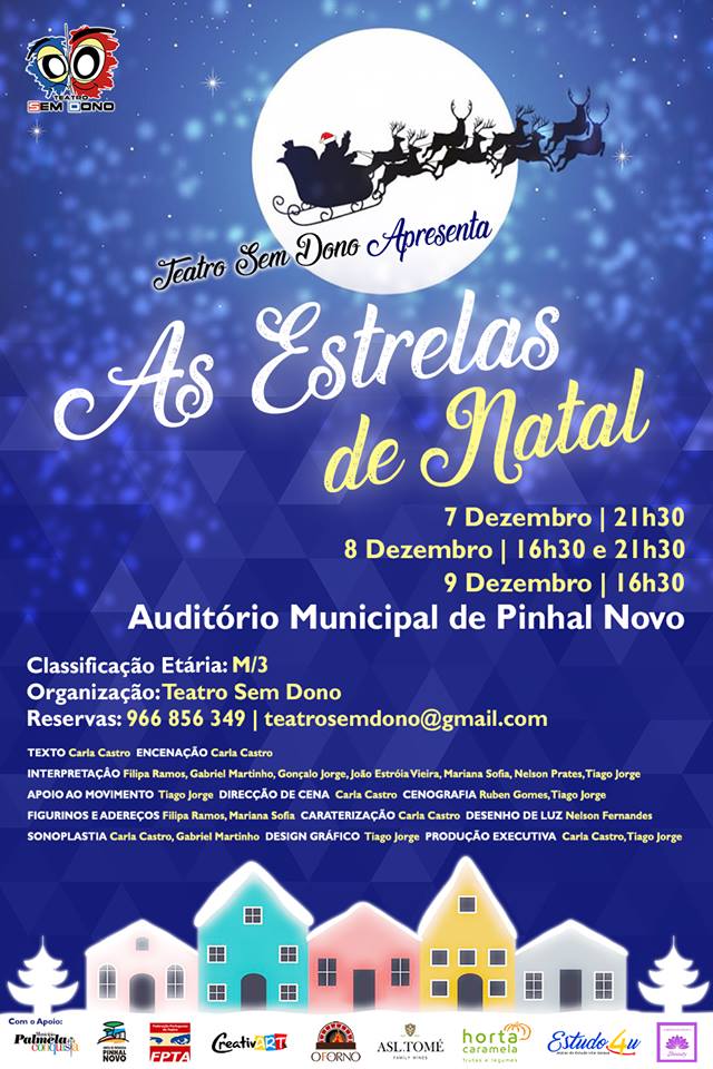 Teatro Sem Dono apresenta peça “Estrelas de Natal” no Auditório Municipal de Pinhal Novo