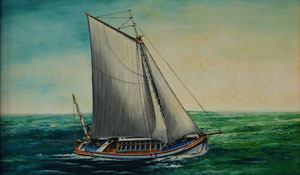 Pintura e maquetes navais de Mestre Lenine em exposição na Biblioteca de Palmela 