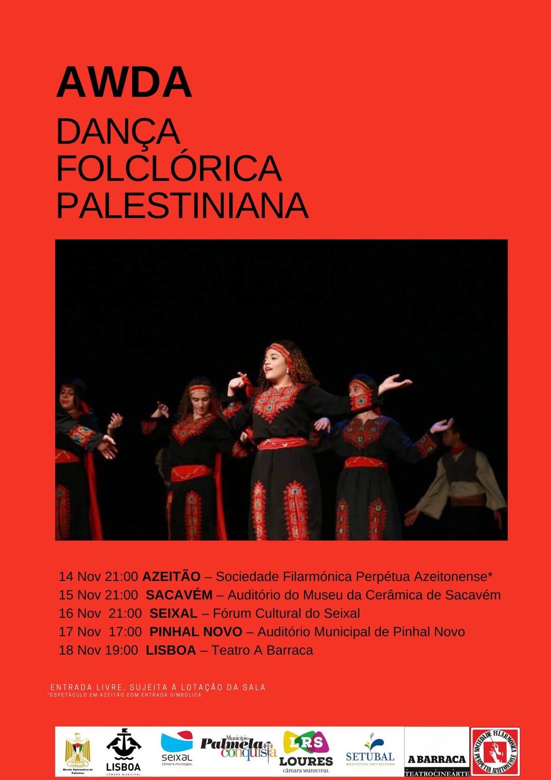 Dança Folclórica Palestiniana: Grupo Awda atua no Auditório Municipal de Pinhal Novo