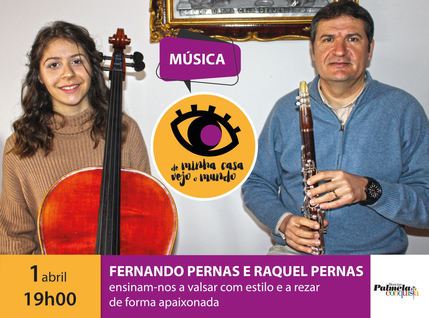 “De minha casa vejo o mundo”: Fernando e Raquel Pernas em momento musical familiar