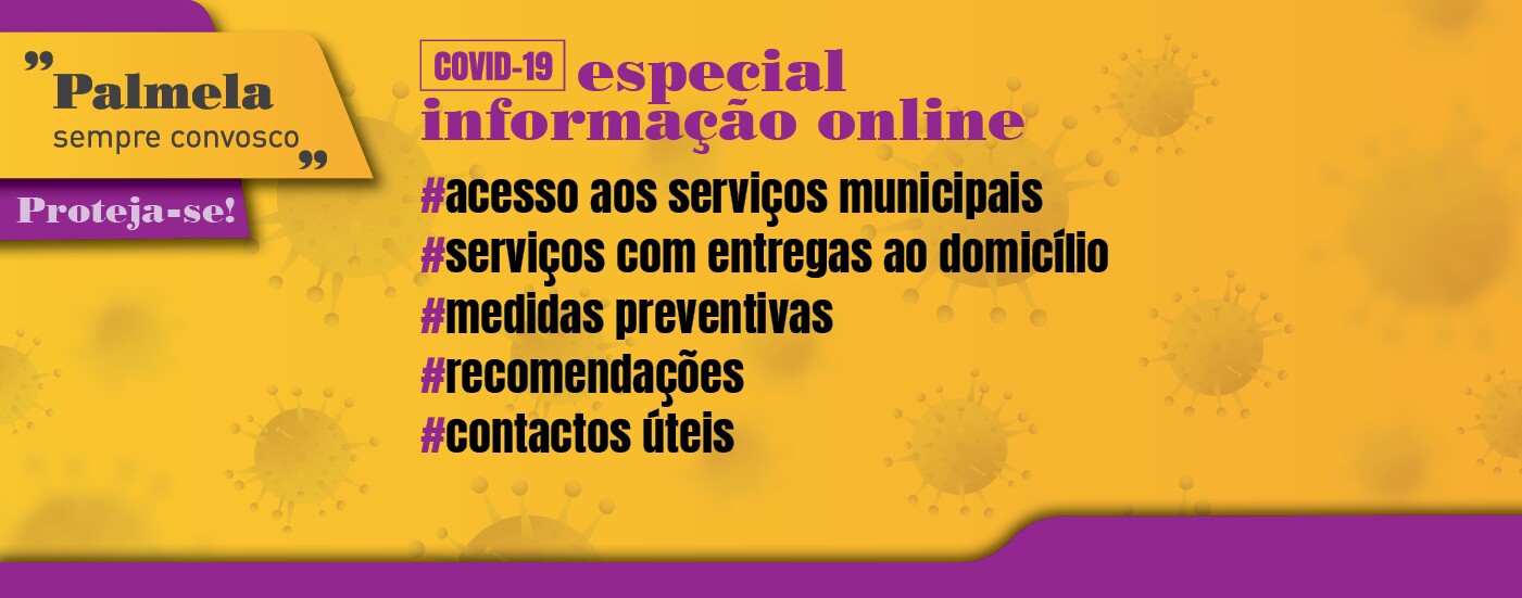 No site do Município há uma área informativa dedicada à COVID-19