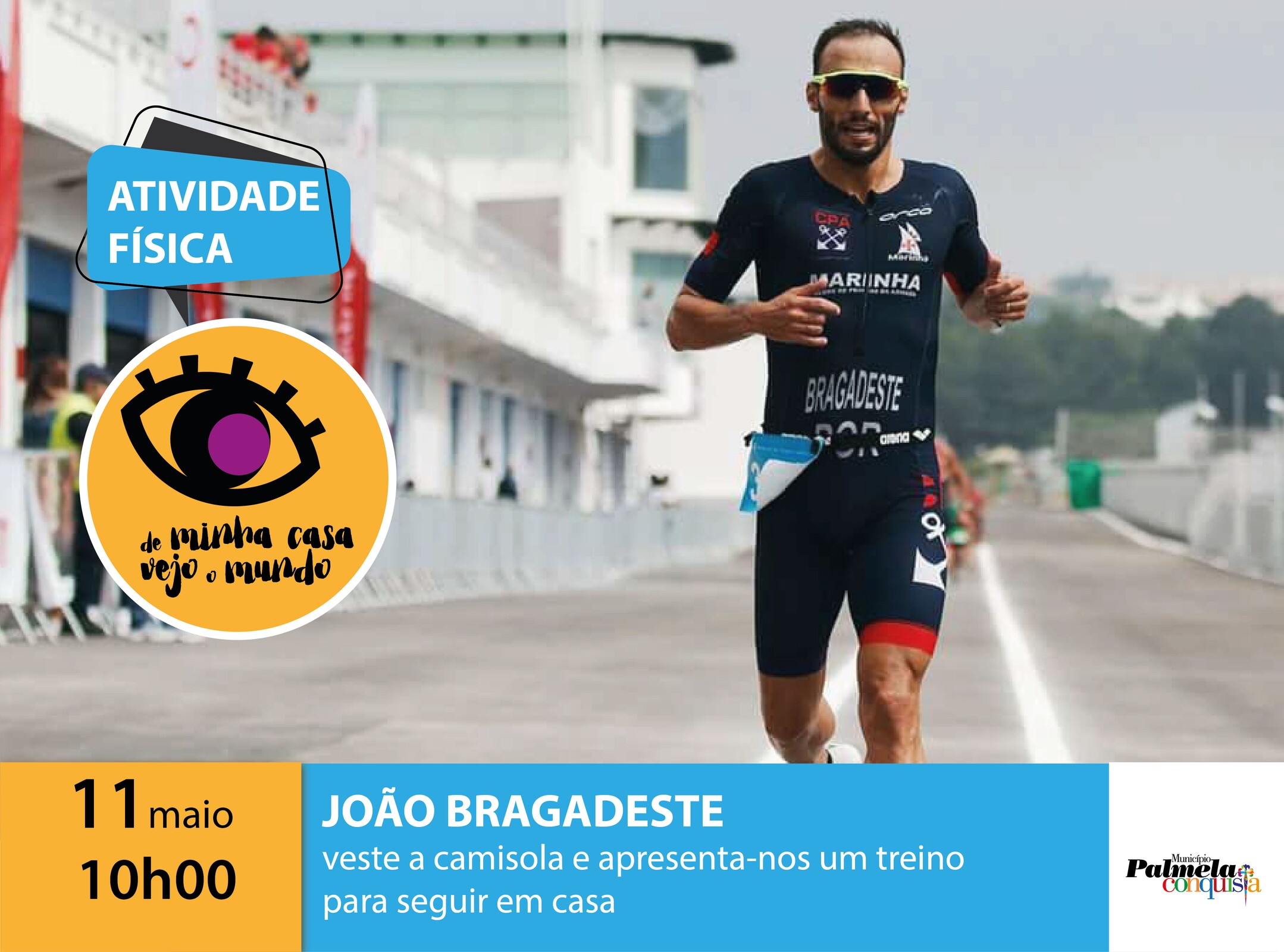 “De minha casa vejo o mundo”: treine com João Bragadeste!
