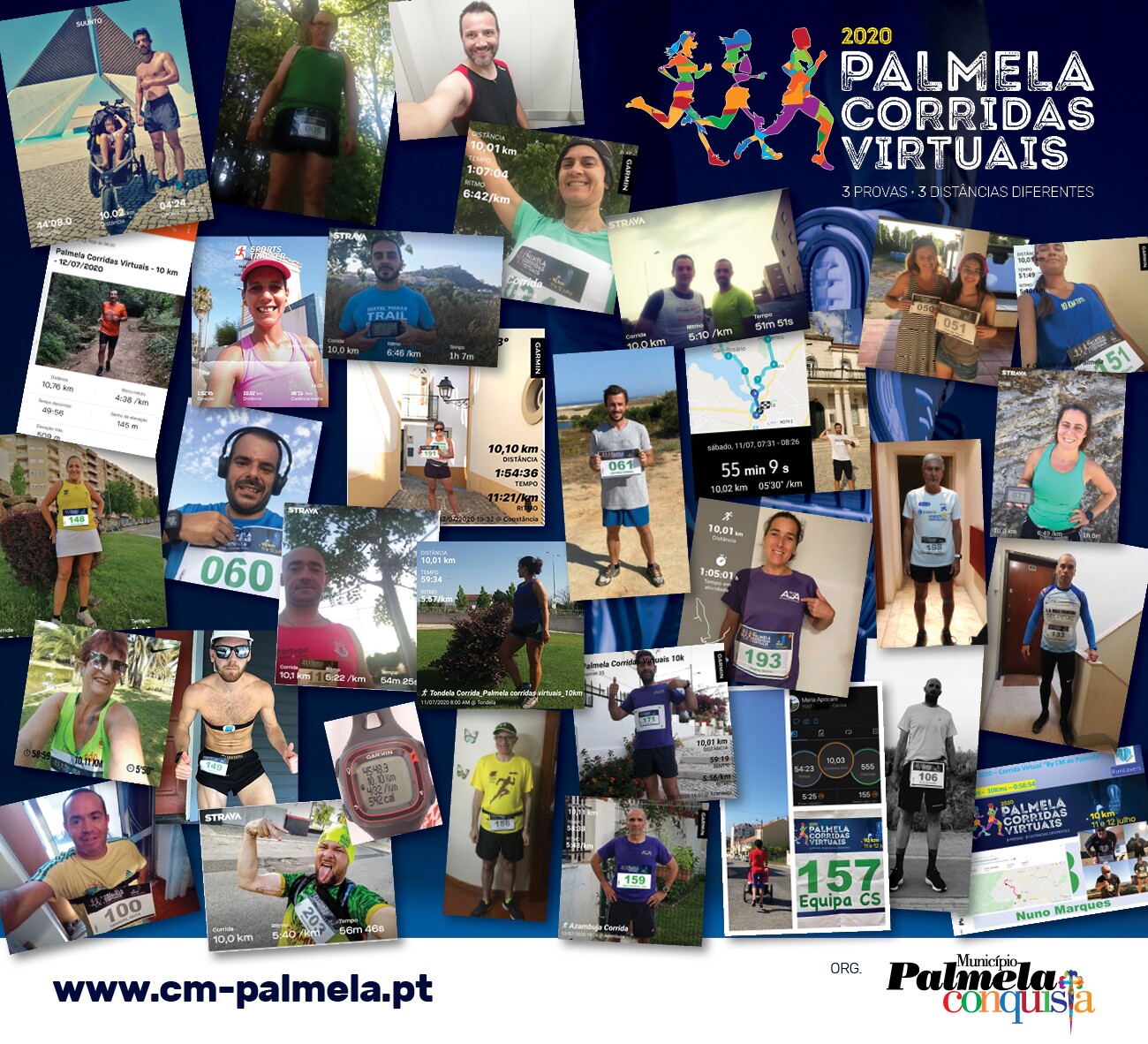 “Palmela Corridas Virtuais” com 179 participantes nacionais e estrangeiros