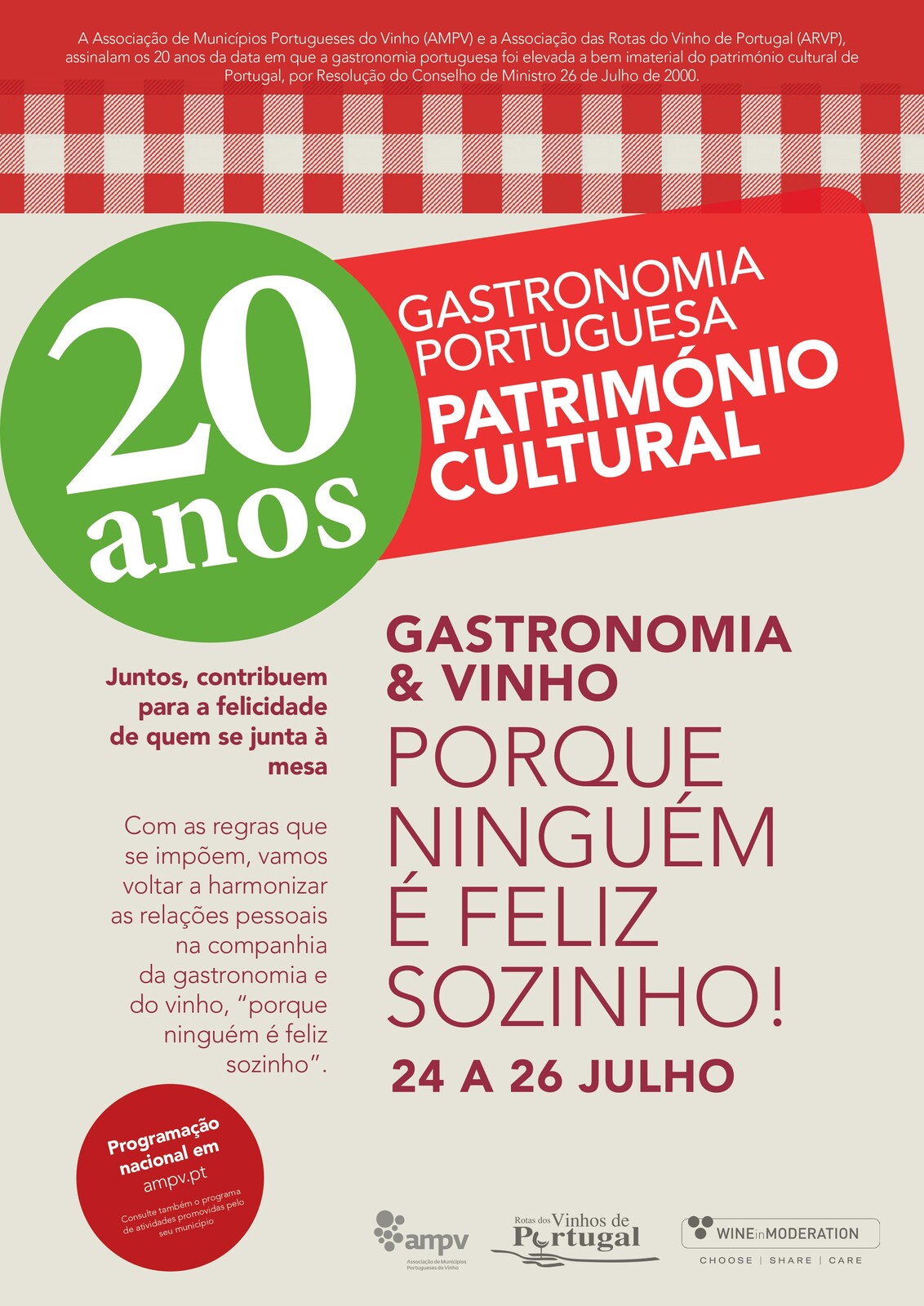 Palmela nos 20 anos da Gastronomia Portuguesa Património Cultural