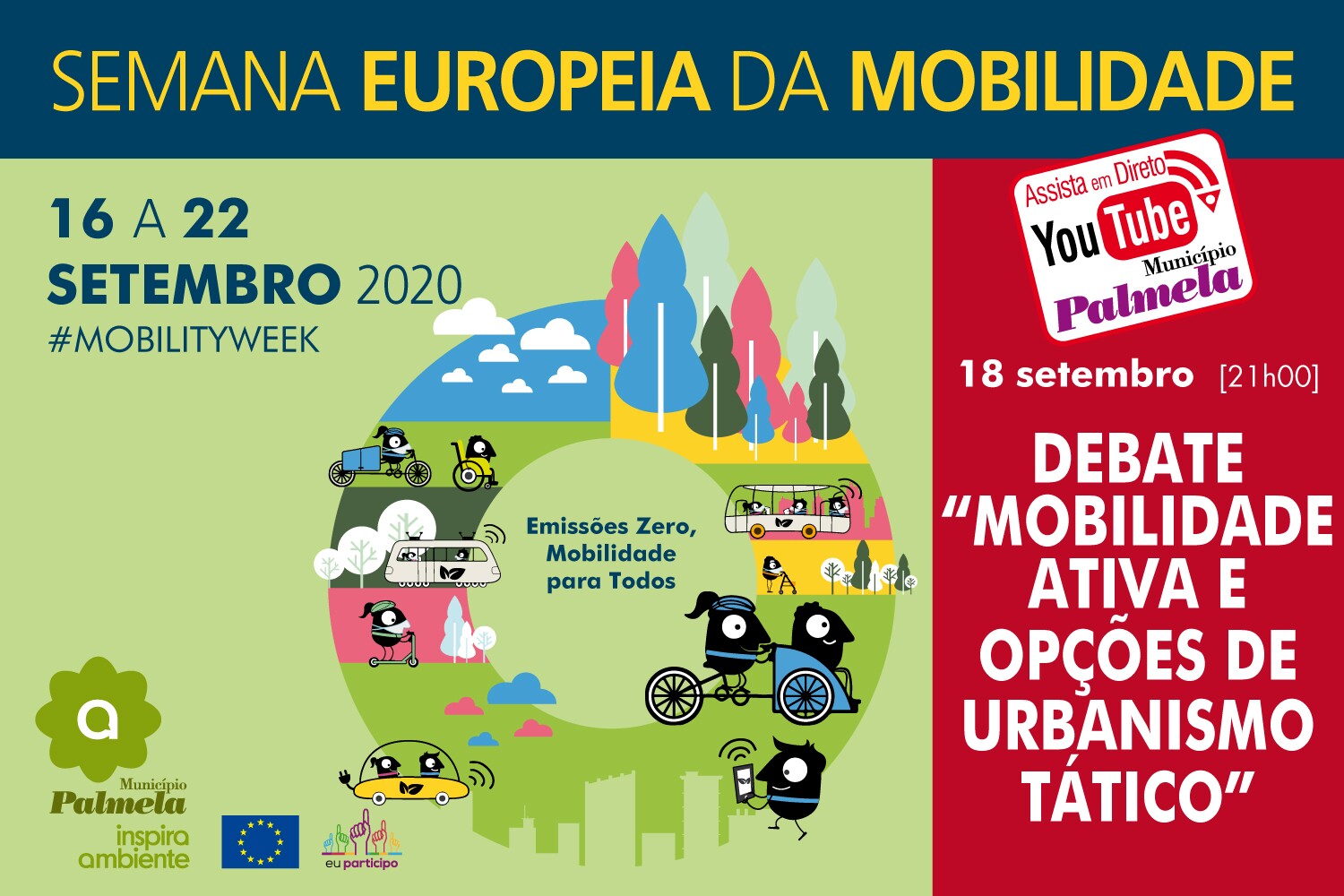 Debate "Mobilidade ativa e urbanismo tático": Assista hoje à noite em direto!