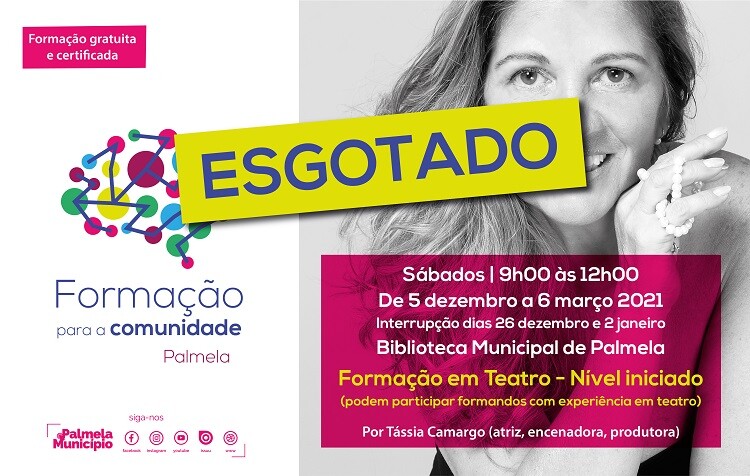  Formação em Teatro com atriz brasileira Tássia Camargo esgotada