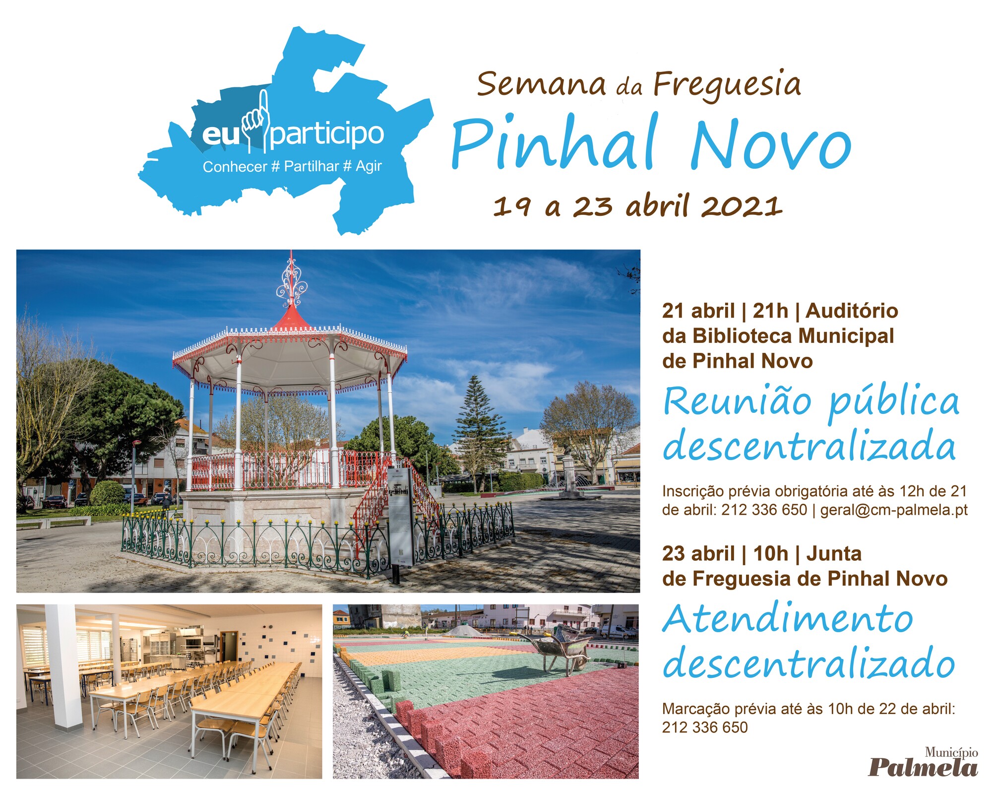 Semana da Freguesia de Pinhal Novo: Reunião Pública Descentralizada no dia 21 de abril