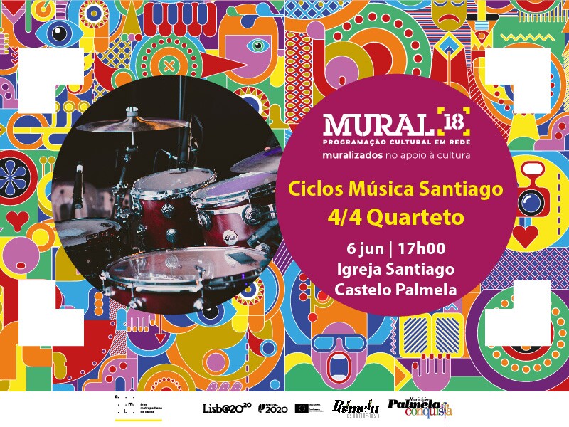 Mural 18: Ciclos Música Santiago com 4/ Quarteto e Duo Encore  no Castelo de Palmela em junho