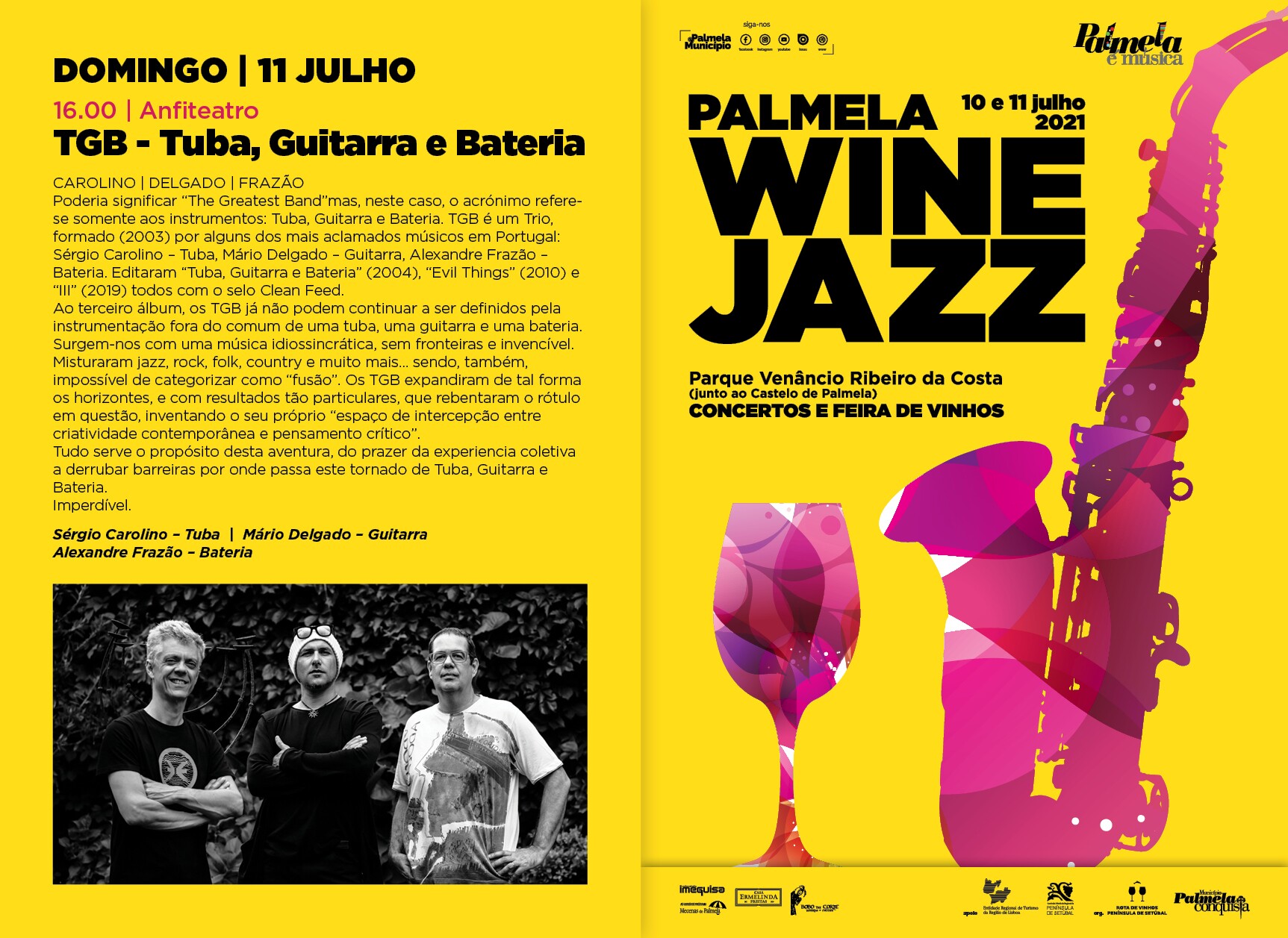 “Palmela Wine Jazz”: Trio TGB junta sonoridades da Tuba, Guitarra e Bateria