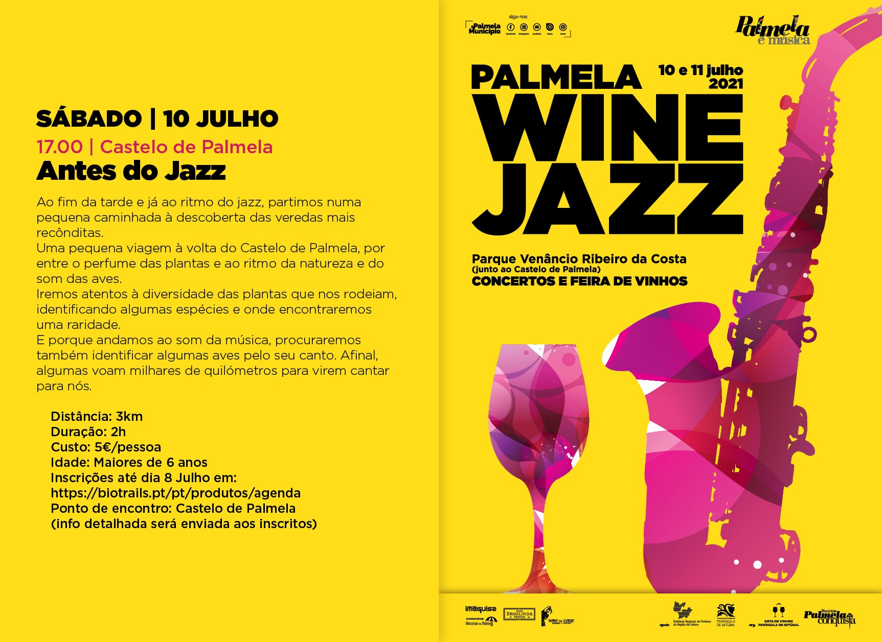 Há caminhada no “Palmela Wine Jazz” a 10 de julho – inscreva-se!