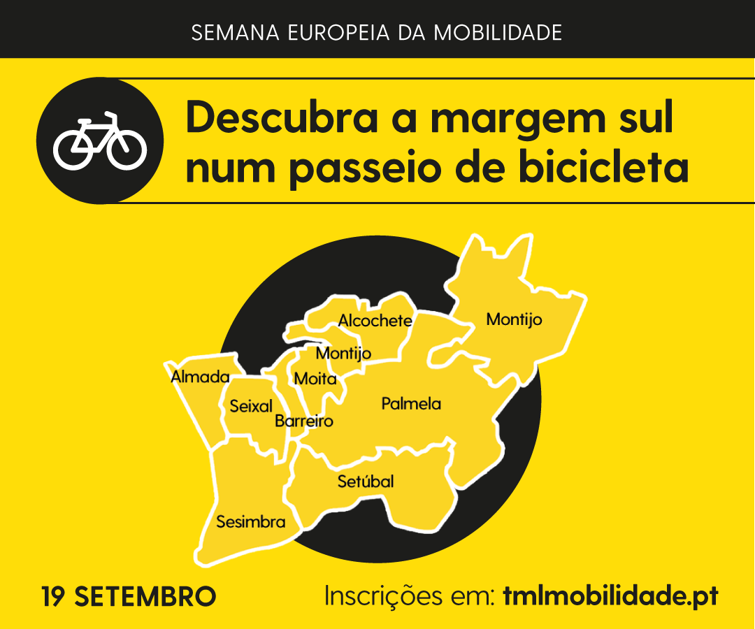 Palmela/Semana Europeia da Mobilidade: 19 setembro - Volta à AML em Bicicleta com partida em Palm...