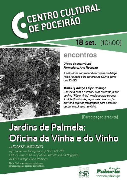 “Jardins de Palmela” a 18 de setembro Oficina de Artes Visuais aborda temática da vinha e do vinho
