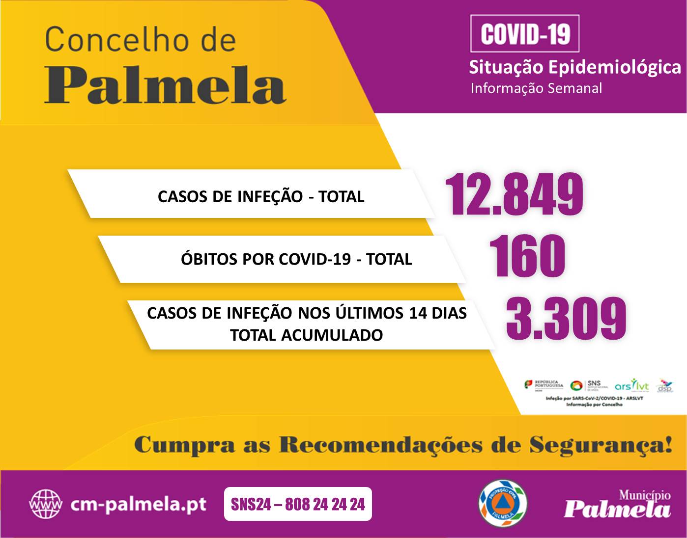 Palmela: Relatório Semanal COVID-19