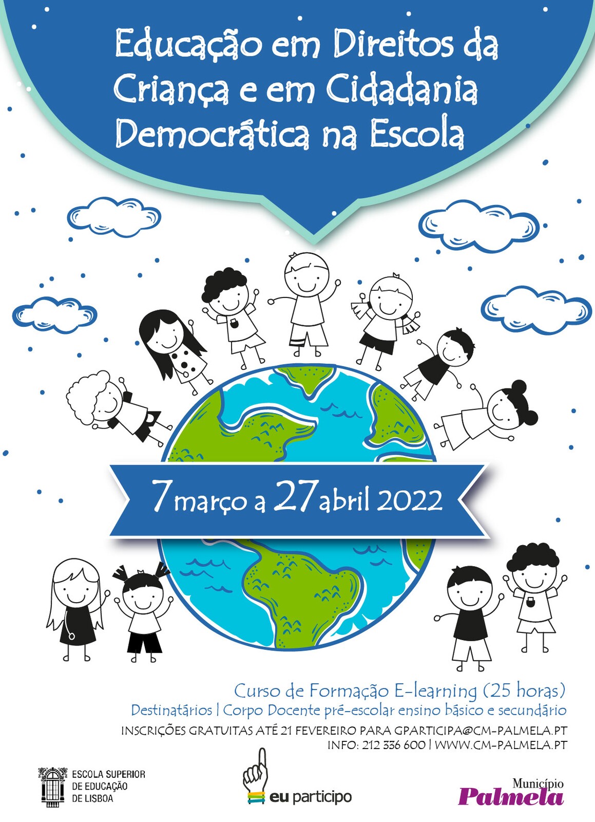 Direitos da Criança e Cidadania Democrática na Escola: Formação com inscrições até 21 de fevereiro