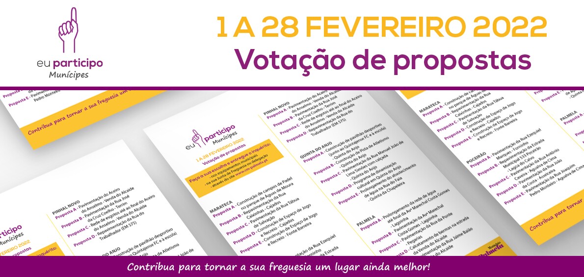 “Eu Participo Munícipes”: vote até 28 de fevereiro!