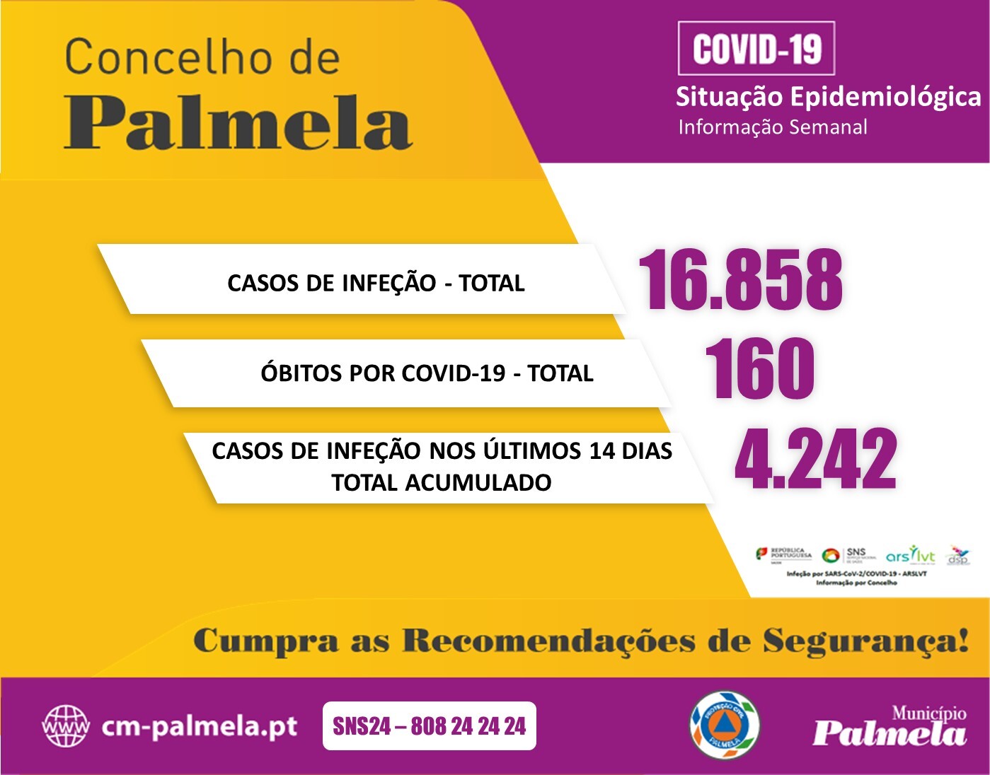 Palmela: Relatório Semanal COVID-19 