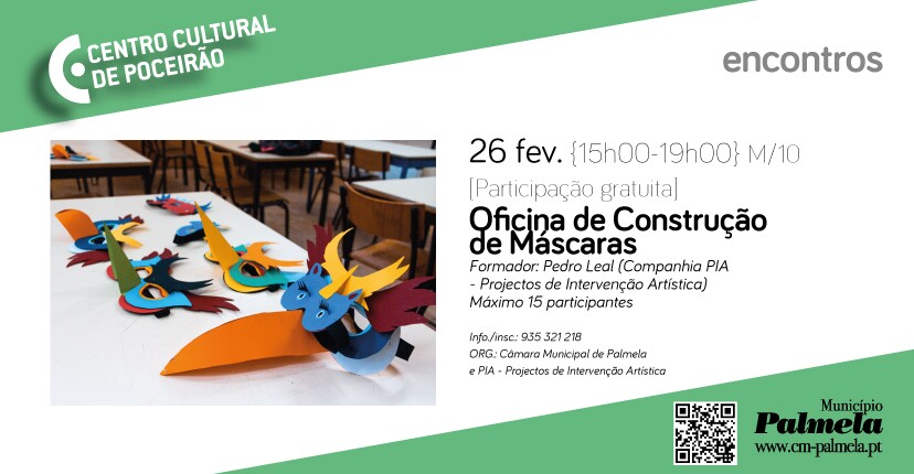 Oficina gratuita de Construção de Máscaras - Poceirão