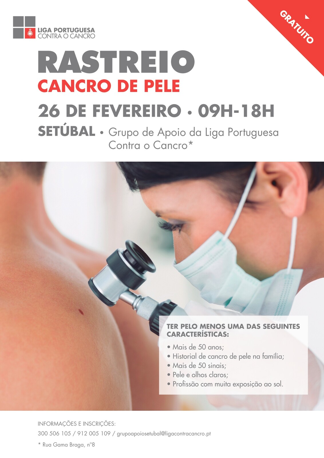 Participe nos Rastreios gratuitos de Cancro de Pele e Oral