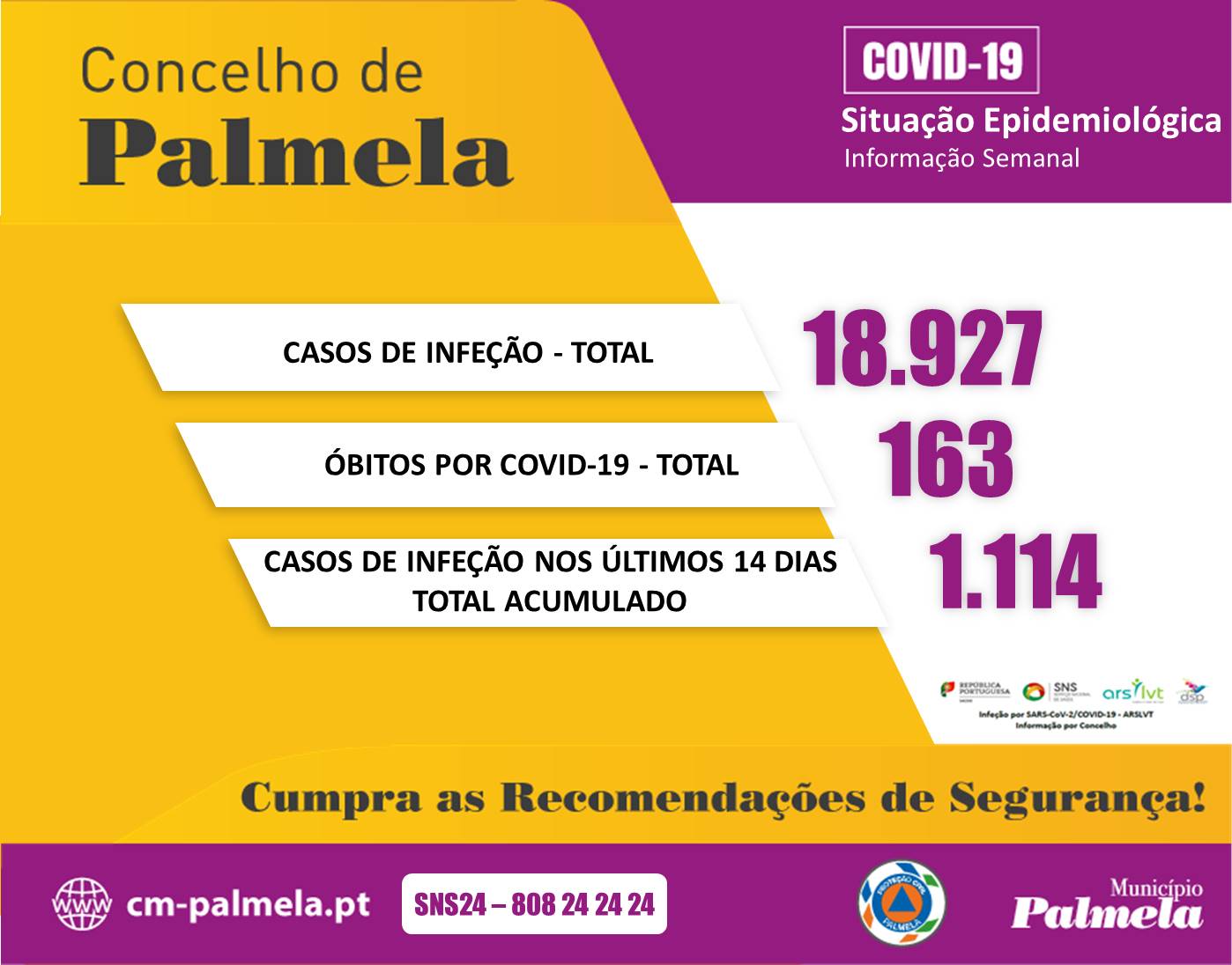 Palmela: Relatório Semanal COVID-19 