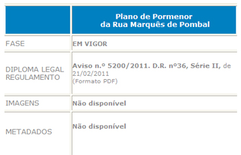 Plano de Pormenor da Rua Marquês de Pombal em Pinhal Novo publicado em Diário da República 