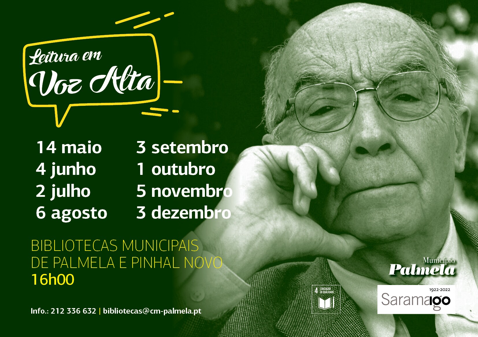 “Leitura em Voz Alta” de Saramago nas Bibliotecas Municipais